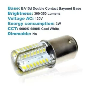 HQRP Bombilla LED de 110 V color blanco frío compatible_4