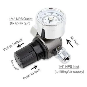 Tool Guy Republic HVLP Regulador de aire con manómetro y_3