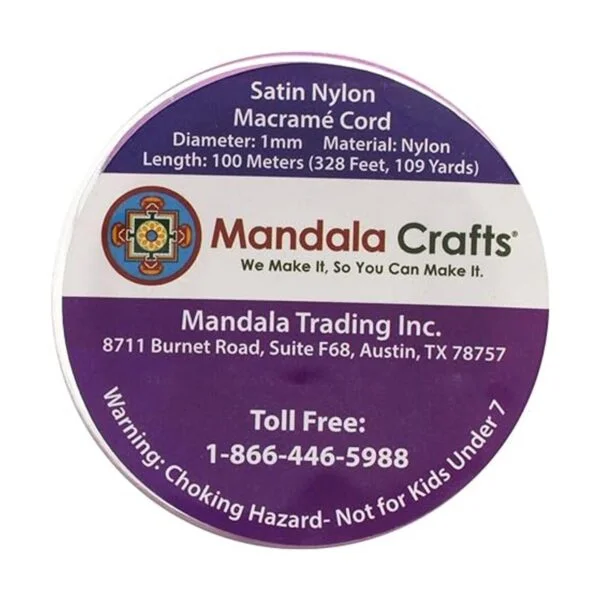 Mandala Crafts Cordón de satén de nailon hilo cola de_3