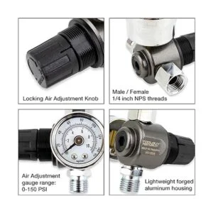Tool Guy Republic HVLP Regulador de aire con manómetro y_2