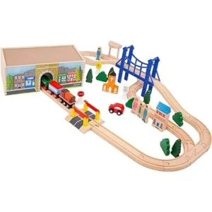 Orbrium Toys Set de tren de lujo de 52 piezas con 3_2