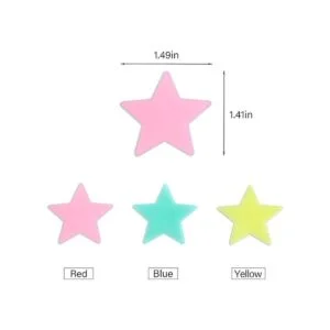 AM AMAONM 100 Pcs Colorful Glow in The Dark Luminous Stars_4
