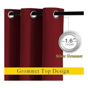 NICETOWN 1 par de Cortinas blackout con ojales sólidos_2