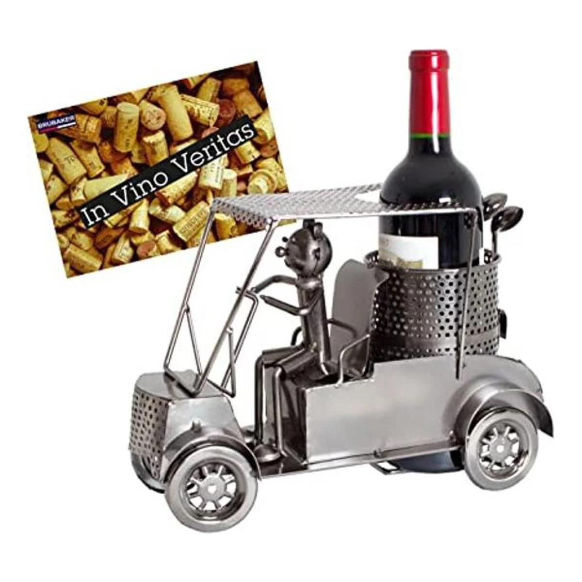 BRUBAKER Soporte para botella de vino estatua de