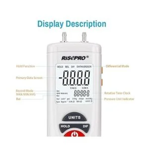 Risepro medidor digital de presión del aire y medidor de_4