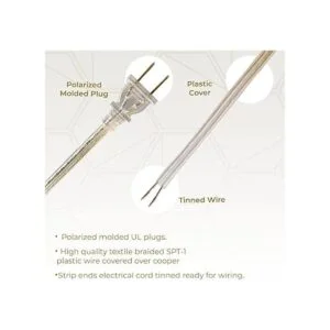 Royal Designs Cable de lámpara de 8 pies. CO1001SL122_3