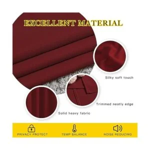 NICETOWN 1 par de Cortinas blackout con ojales sólidos_3