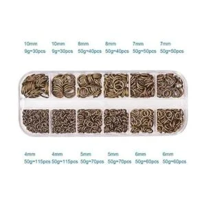 PandaHall Elite 730 anillos de latón abiertos sin soldar