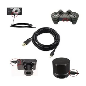 AllEasy Cable mini USB 2.0 tipo A a mini B macho Negro_4