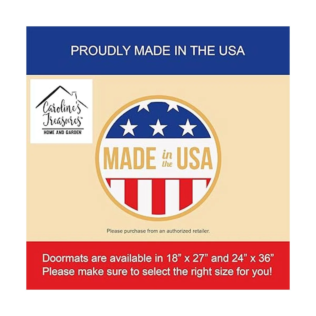 Carolines Treasures PJC1082MAT Tapete para puerta con