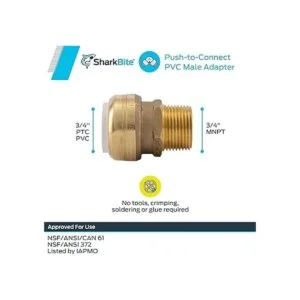 SharkBite Adaptador MNPT de PVC de 34 pulgadas x 34_3