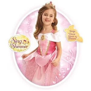 Disney Disfraz de princesa Aurora vestido brillante_3