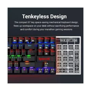 Redragon Teclado mecánico para juegos RGB LED Rainbow_3