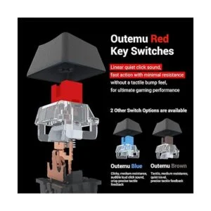 Redragon Teclado mecánico para juegos RGB LED Rainbow_4