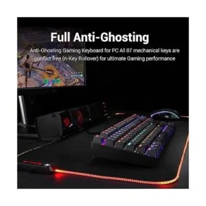 Redragon Teclado mecánico para juegos RGB LED Rainbow_6