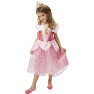 Disney Disfraz de princesa Aurora vestido brillante_2