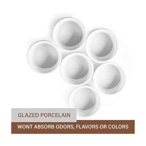 Bellemain 4 oz. Cazoletas de porcelana 6 unidades