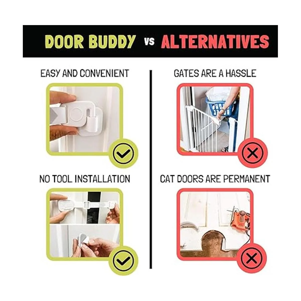 Puerta Buddy Puerta Latch a prueba de perro basura Box._5