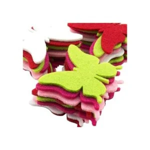 SummerRay 100pcs colorido fieltro mariposa troquelado adorno_5