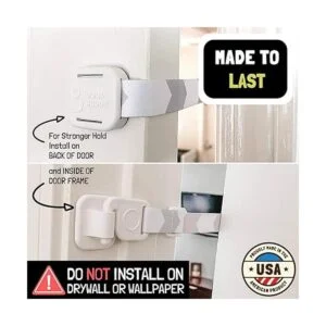 Puerta Buddy Puerta Latch a prueba de perro basura Box._6