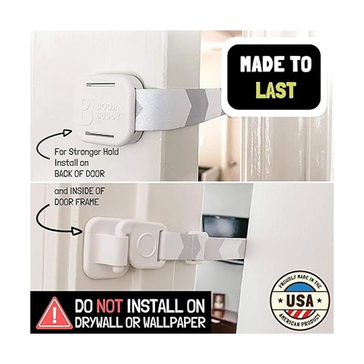 Puerta Buddy Puerta Latch a prueba de perro basura Box._6