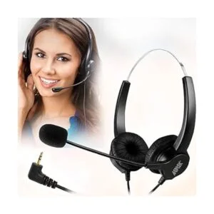 AGPtEK Auriculares de teléfono con centro de llamadas de