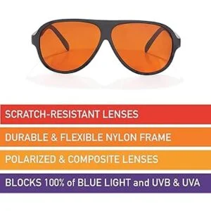 Aviator Blublocker Gafas de sol polarizadas Cristal Negro