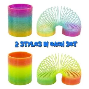 Lote variado de resortes mágicos arcoiris. 12 unidades._5