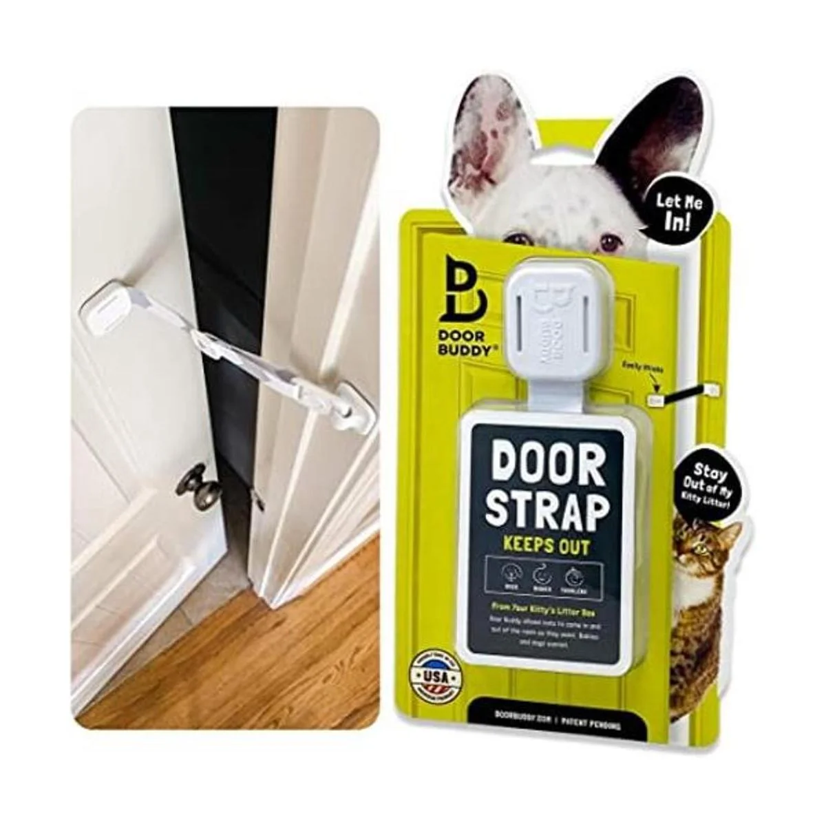 Puerta Buddy Puerta Latch a prueba de perro basura Box._1