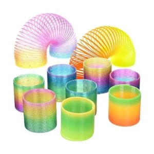 Lote variado de resortes mágicos arcoiris. 12 unidades._3