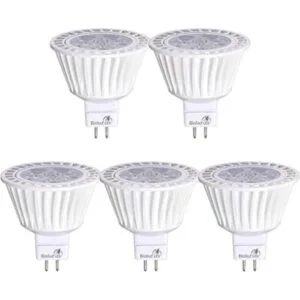 Bioluz Paquete de 5 bombillas LED MR16 regulables de 50