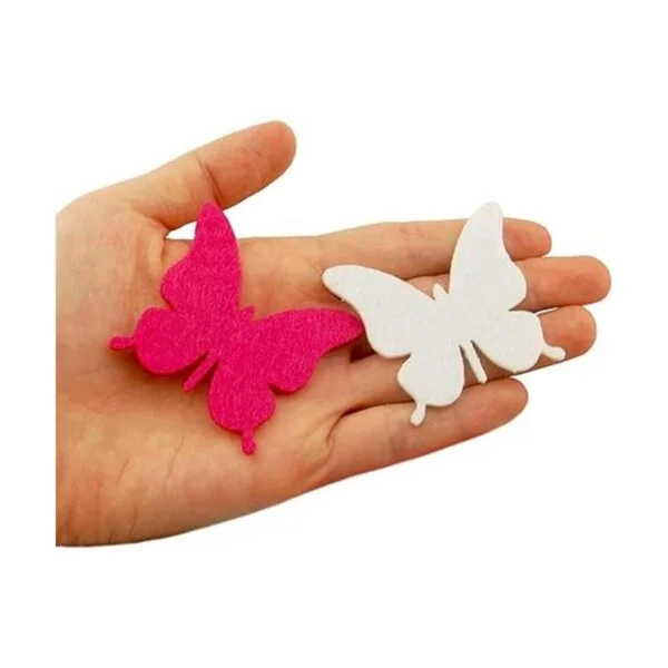 SummerRay 100pcs colorido fieltro mariposa troquelado adorno_3