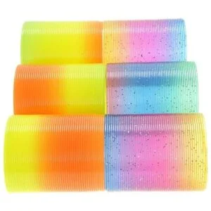 Lote variado de resortes mágicos arcoiris. 12 unidades._6