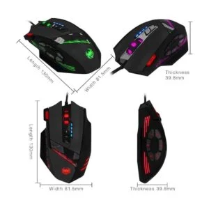 Ratón para juegos C12 con 12 botones programables ajuste_3