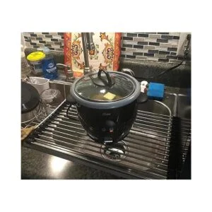 Escurreplatos plegable de acero inoxidable se enrolla