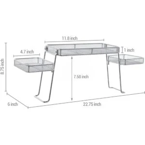 MyGift Chrome Plated Metal Over The Sink Organizer with 3_5