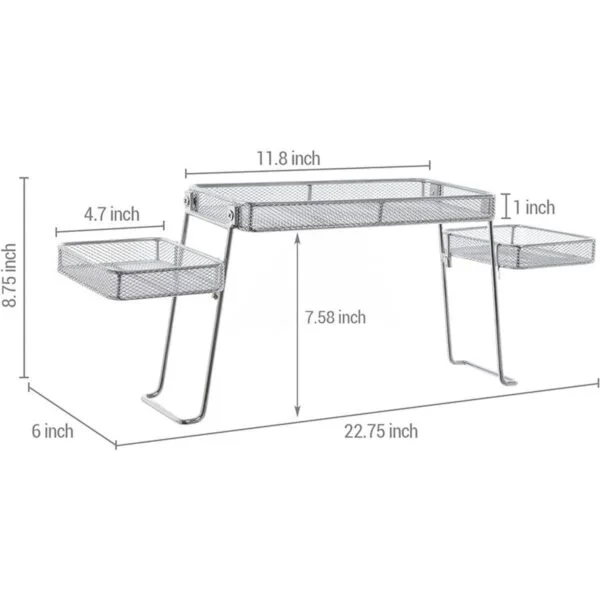 MyGift Chrome Plated Metal Over The Sink Organizer with 3_5