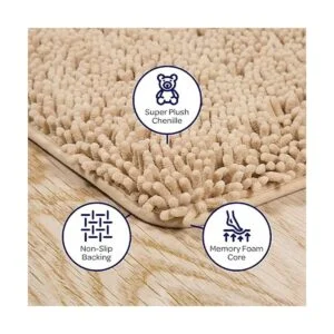 Bedford Home Juego de tapete de baño afelpado con espuma_4