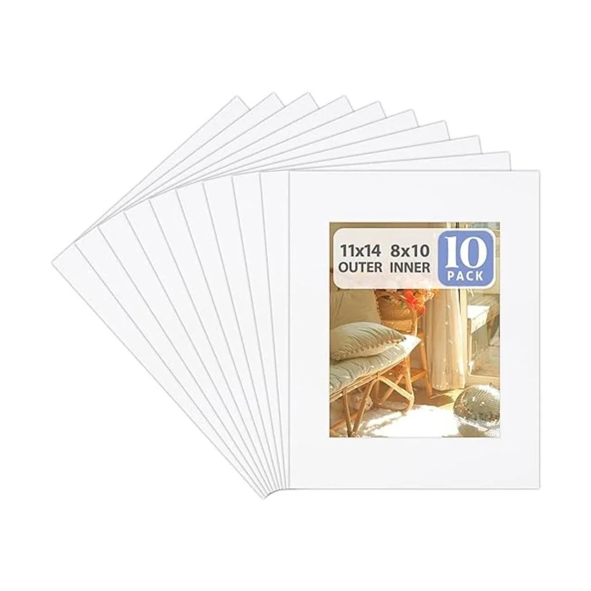 Golden State Art Paquete de 10 alfombrillas para fotos de_1