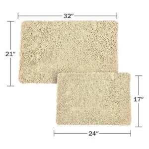 Bedford Home Juego de tapete de baño afelpado con espuma_2