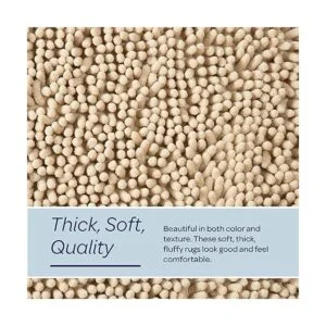 Bedford Home Juego de tapete de baño afelpado con espuma_5