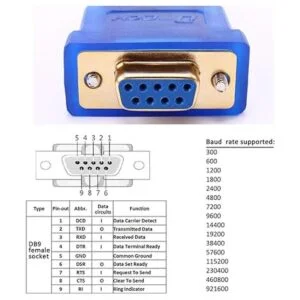 DTECH Cable adaptador de serie USB a RS232 DB9 hembra_3