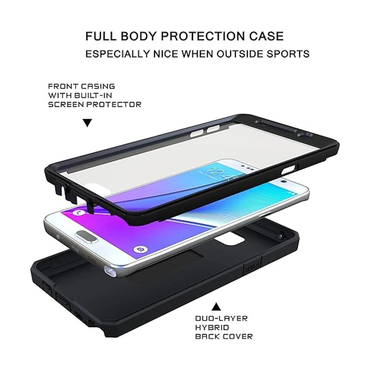 Joylink Note 5 Funda con protector de pantalla integrado_3