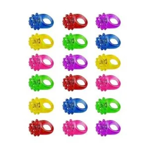Anillos para dedo de goma y gelatina desiguales luces LED_3