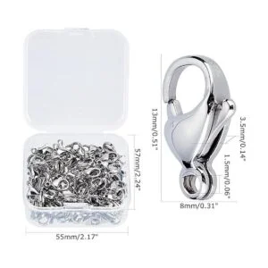 Pandahall cierres de garra de langosta de acero