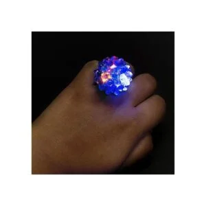 Anillos para dedo de goma y gelatina desiguales luces LED_6