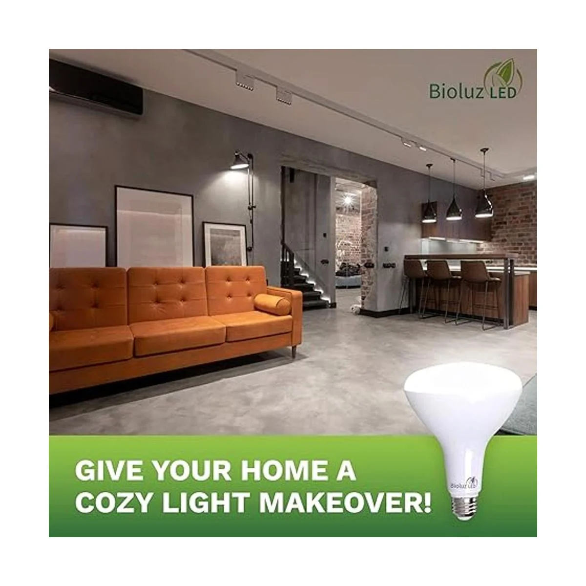 Paquete de 4 bombillas LED BR40 más brillantes de Bioluz_2