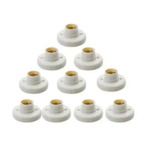 Hanpearl Bombilla LED redonda E27 blanca con base de_1