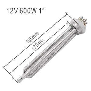 Dernord Calentador de inmersión 12 voltios 600 vatios