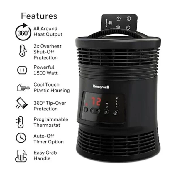 Honeywell calefactor digital de 360 grados